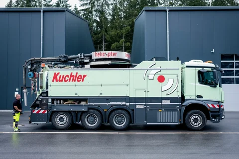 Techniker bei der Befahrung